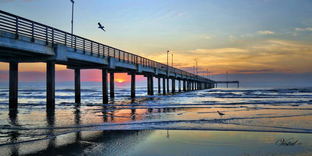 Port Aransas Sunrise -- 24x12 ($65)